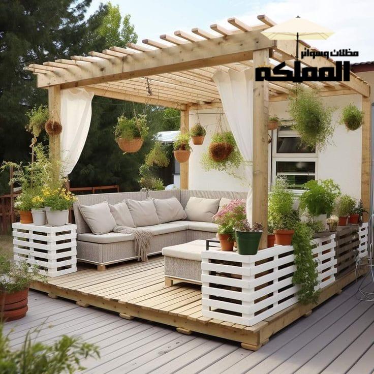 المظلات الخشبية للحدائق