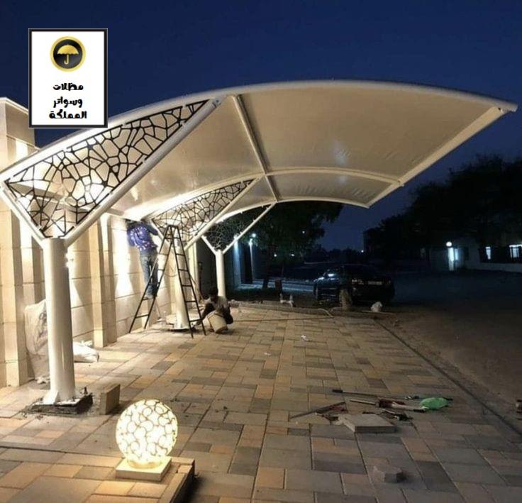 تركيب مظلات سيارات في الرياض حي النخيل
